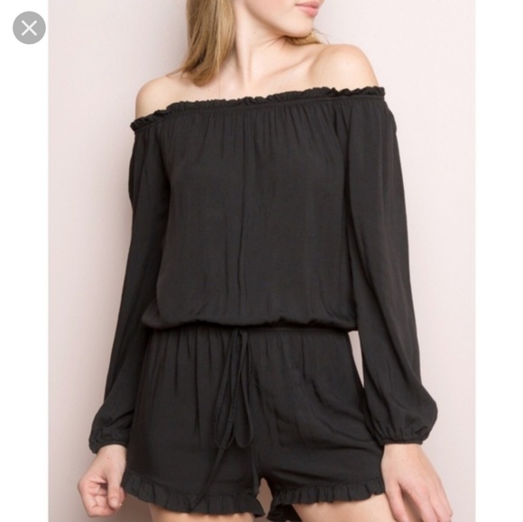 Brandy Melville Other - Brandy Melville Black Romper